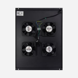 Inter-Tech SWSN-800 Panneau Ventilation Noir avec 4 Ventilateurs 240V 413x547x39mm pour Montage Jusqu'à 80cm