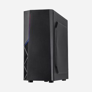 Inter-Tech B-02 RGB Tower Noir, Boîtier PC ATX/microATX, 3x3.5", 2x2.5", Ventilateur 120mm AR, USB 3.2 Gen 1, Éclairage RGB, Acrylique, 200x430x425mm - Miniature 3