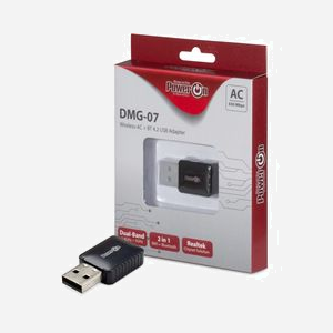 Inter-Tech DMG-07 Adaptateur USB WLAN/Bluetooth 650 Mbit/s, Wi-Fi 5 (802.11ac), Bi-bande 2.4/5 GHz, Bluetooth 4.2, Compatible Windows/macOS/Linux