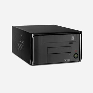 Inter-Tech MI-008 ITX Noir - Boîtier PC Mini-ITX, 1x 3.5", 1x 5.25", 1x 2.5", ports USB 3.2 Gen 1, SFX, 220x340x138mm, compatible cartes graphiques jusqu'à 27cm