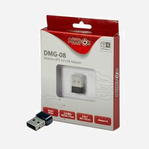 Inter-Tech DMG-08 : Adaptateur USB 2.0 WLAN/Bluetooth 150 Mbit/s, Wi-Fi 4 (802.11n) 2.4GHz, Standards IEEE 802.11a/b/g/n, Dimensions 16x20x7mm