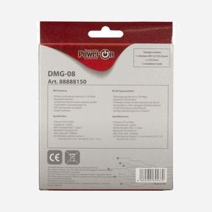 Inter-Tech DMG-08 : Adaptateur USB 2.0 WLAN/Bluetooth 150 Mbit/s, Wi-Fi 4 (802.11n) 2.4GHz, Standards IEEE 802.11a/b/g/n, Dimensions 16x20x7mm - Miniature 4