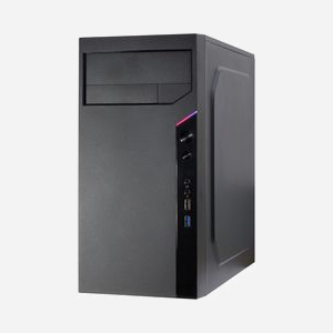 Inter-Tech IT-6505 Retro Micro Tower Noir, micro ATX, 1x 5.25", 3x 3.5", 3x 2.5", USB 3.2 Gen 1, Audio I/O, ventilateurs 120/92/80mm, ATX PSU (non inclus) - Miniature 3