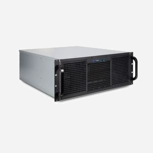 Inter-Tech 4U 40248 Châssis Serveur Rackable 4U Acier Noir/Gris, MB ATX/microATX/Mini-ITX/SSI CEB, 11x 3.5", 4x 2.5", 2x USB 3.2 Gen 1, 2x 120mm avant, 2x 80mm arrière
