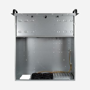 Inter-Tech 4U 40248 Châssis Serveur Rackable 4U Acier Noir/Gris, MB ATX/microATX/Mini-ITX/SSI CEB, 11x 3.5", 4x 2.5", 2x USB 3.2 Gen 1, 2x 120mm avant, 2x 80mm arrière - Miniature 4