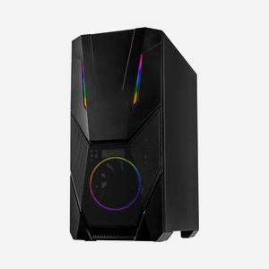 Inter-Tech IT-3303 HORNET Tower Noir ATX/Micro-ATX/ITX, 1x120mm LED Multi, USB 3.2 Gen 1, Baies 2x2.5"/2x3.5", Ventirad CPU 160mm, GPU 300mm - Miniature 3