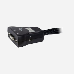 Inter-Tech KVM-LS-21DA Commutateur KVM DVI-I USB 2 Ports, Résolution 1920x1200 60Hz, Audio, Noir, 85x80x30mm - Miniature 3