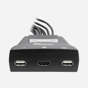 Inter-Tech 88887340 Commutateur KVM 2 ports HDMI USB 2K Ultra HD (2048x1536) 60Hz, Clavier/Souris USB, MTBF 120000h, Noir - Miniature 2