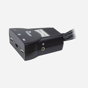 Inter-Tech 88887340 Commutateur KVM 2 ports HDMI USB 2K Ultra HD (2048x1536) 60Hz, Clavier/Souris USB, MTBF 120000h, Noir - Miniature 3