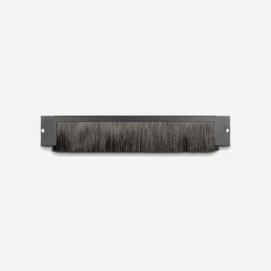 Inter-Tech 88887357 Panneau à Brosses 1U Rack 19" (48.3cm) Acier Noir Largeur 360mm Profondeur 10mm pour Gestion de Câbles - Miniature 1