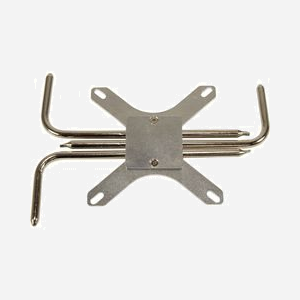 Inter-Tech IP-3 Dissipateur CPU Cuivre/Argent, TDP 70W, Supports Socket LGA 1150/1151/1155/1156/1200/1700/AM2/AM2+/AM3/AM3+/AM4/FM1/FM2, 165x100x12mm - Miniature 3