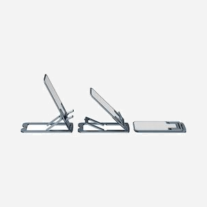 Inter-Tech MTS-100 Support passif universel pour Mobile/Smartphone et Tablette/UMPC, aluminium, inclinaison 10-60°, dimensions 67x129x7 mm, gris/titane - Miniature 2