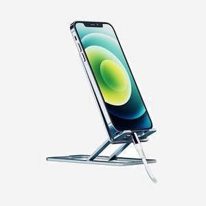 Inter-Tech MTS-100 Support passif universel pour Mobile/Smartphone et Tablette/UMPC, aluminium, inclinaison 10-60°, dimensions 67x129x7 mm, gris/titane - Miniature 3