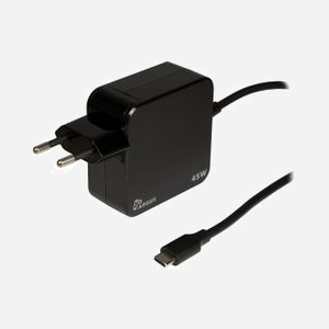 Inter-Tech PD-2045 Chargeur Secteur Universel 45W Noir, 1 port USB Type-C, Tension de sortie 5-20V, Power Delivery (PD) jusqu'à 45W, Usage Intérieur.