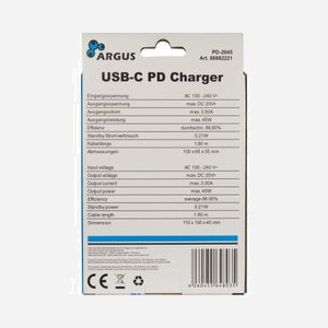 Inter-Tech PD-2045 Chargeur Secteur Universel 45W Noir, 1 port USB Type-C, Tension de sortie 5-20V, Power Delivery (PD) jusqu'à 45W, Usage Intérieur. - Miniature 3