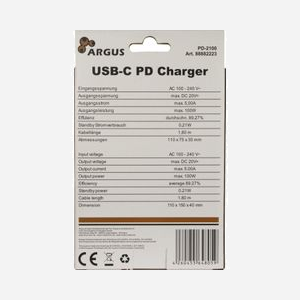 Inter-Tech PD-2100 Chargeur Secteur Intérieur USB-C 100W Noir, Tension de Sortie 5-20V, Puissance USB Delivery jusqu'à 100W, Référence 88882223 - Miniature 4