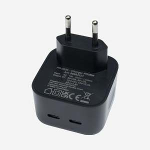Inter-Tech PD-2036 Chargeur Secteur Noir 36W, Double USB-C, 100-240V, Protections Surtension et Court-Circuit, Compatibilité Smartphone, CE - Miniature 2