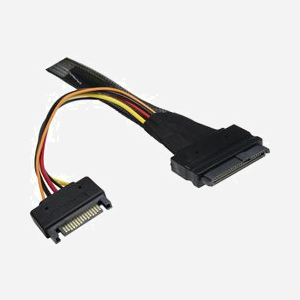 Inter-Tech 88885642 Câble SAS 0.75m, Connecteur OCuLink SFF-8611 vers U.2 SFF-8639 + SATA Power 15p, 32 Gbit/s, Noir - Miniature 3