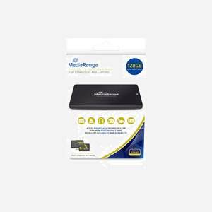 MediaRange MR1001 SSD 120Go 2.5" SATA III 6Gbit/s TLC, Lecture 500Mo/s, Ecriture 350Mo/s, PC/Ordinateur Portable, 7mm d'épaisseur - Miniature 1