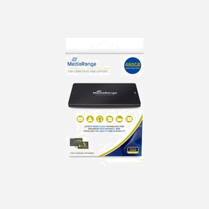 MediaRange MR1003 SSD 480Go 2.5" SATA III 6Gbit/s TLC - Lecture 550Mo/s, Écriture 480Mo/s - PC/Ordinateur portable