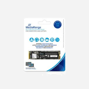 MediaRange SSD MR1031 256GB M.2 PCIe 3.1 NVMe 3D TLC NAND - Lecture 2040Mo/s, Écriture 1270Mo/s, TBW 50, Contrôleur SM2263XT