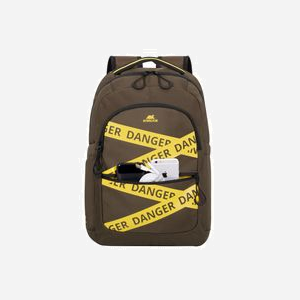 Rivacase Erebus 5431-KHAKI Sac à Dos 15.6" Kaki/Jaune Polyester 20L, Compartiment 400x275x35mm, Poches Multiples, Résistant à l'eau, 460x310x185mm, 500g - Miniature 5