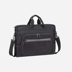 Rivacase Alpendorf 7531 Malette 16" Gris Polyester Recyclé, 430x315x100mm, Poche Frontale, Sangle Épaule Amovible, Résistant Eau/Poussière, 580g
