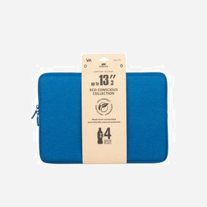 Rivacase Suzuka 7703 Housse 14" Aqua - Polyester recyclé, 345x240x30mm, Compartiment 335x235x25mm, Résistant à l'eau & rayures, Fermeture éclair - Miniature 3
