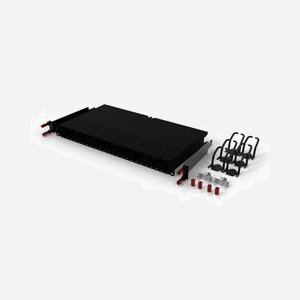 PATCHBOX PONEFRAME : Kit de cadre 19" pour gestion de câbles, montage modulaire 24 cassettes, 481x240x50mm, noir, 2.4kg - Miniature 2