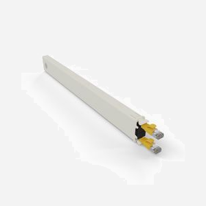 PATCHBOX CONEX8STPYL Cassette Réseau Jaune 0.8m Cat6a U/FTP (STP) RJ-45 Mâle/Mâle, Contacts Or, PoE, -20°C à 60°C, ISO/IEC 11801 - Miniature 1