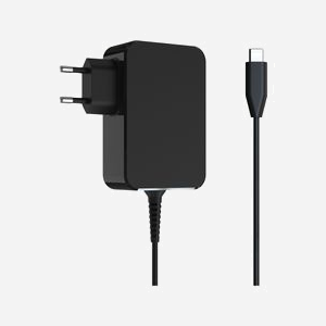 LC-Power Chargeur Secteur 65W GaN LC-NB-GAN-65-C pour Ordinateur Portable, 220-240V, Sortie 5-20V/3.25A Max, Câble 1.75m, Protections Multiples - Miniature 2