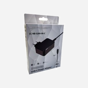 LC-Power LC-NB-GAN-90-C Chargeur Secteur 90W pour Ordinateur Portable Noir - GaN, 220-240V, 5V/9V/12V/15V/20V, protections électriques, câble 1.8m - Miniature 4