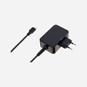 LC-Power LC-NB-GAN-45-C Chargeur Secteur 45W GaN pour Ordinateur Portable, 220-240V, 5V/9V/12V/15V/20V, Protections Surtension/Court-circuit, Câble 1.75m