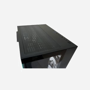 LC-Power 809B Midi Tower Noir - ATX/EATX/micro ATX/Mini-ITX, 3x120mm avant, 1x120mm arrière, USB 3.2 Gen 1/Gen 2 Type-C, Verre trempé - Miniature 3