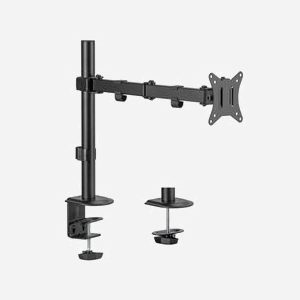 LC-Power LC-EQE-A32B Support Bureau 1 Écran 17"-32" (43.2-81.3cm) VESA 75x75/100x100 Pince Métal/Plastique Noir Charge Max 9kg Inclinaison +/-85° - Miniature 1