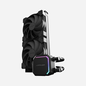 LC-Power LC-CC-280-B Refroidissement Liquide CPU All-in-One 2x140mm - Compatible Intel LGA1851/1700/1200 & AMD AM5/AM4 - TDP 280W, 18-35dB - Miniature 2