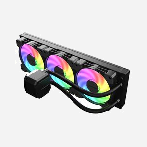 LC-Power LC-CC-360-B-ARGB : Refroidisseur liquide CPU All-in-One, radiateur 398x120x27mm, 3x120mm 500-2000RPM, 18-35dB, TDP 300W, sockets Intel/AMD - Miniature 2