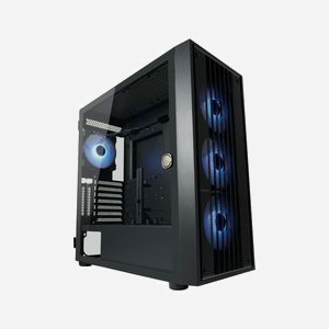 LC-Power LC-810B-ON Boîtier PC Midi Tower Noir - ATX/EATX/microATX/Mini-ITX, 3x120mm avant, 1x120mm arrière, USB 3.2 Gen 1/Gen 2 Type-A/C, RGB - Miniature 2