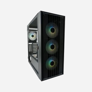 LC-Power LC-810B-ON Boîtier PC Midi Tower Noir - ATX/EATX/microATX/Mini-ITX, 3x120mm avant, 1x120mm arrière, USB 3.2 Gen 1/Gen 2 Type-A/C, RGB - Miniature 3