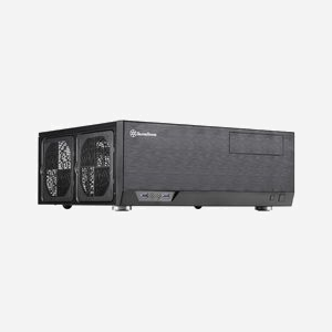 Silverstone Grandia GD09 (SST-GD09B) Boîtier PC Bureau Noir - ATX/Micro-ATX, 1x 5.25", 2x 3.5" internes, 2x USB 3.2 Gen 1, 2x 120mm, 440x170x358mm - Miniature 2