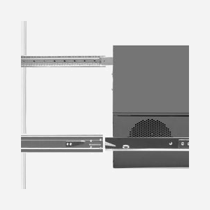 Silverstone RMS05-22 Argent : Rack 4U en acier, charge max 35kg, compatibilité SilverStone CS350, dimensions 611x38x12.5mm, poids 2.8kg - Miniature 4