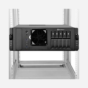 Silverstone RMS05-22 Argent : Rack 4U en acier, charge max 35kg, compatibilité SilverStone CS350, dimensions 611x38x12.5mm, poids 2.8kg - Miniature 5