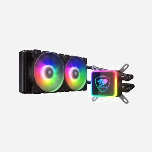 COUGAR Gaming AQUA ARGB Refroidisseur liquide tout-en-un 12cm, sockets Intel/AMD, 600-2000 tr/min, 74.47 CFM, 2.78 mmH2O, Radiateur Aluminium - Miniature 1