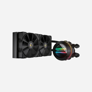 COUGAR Gaming POSEIDON-GT 240 Refroidisseur liquide AIO pour boîtier PC, radiateur 272mm, 2x 120mm PWM (600-2000 RPM, 82.48 CFM, 34.5 dBA) - Miniature 2