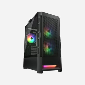 COUGAR Gaming CGR-5ZD1B-RGB Midi Tower Noir (ATX/EATX/micro ATX/Mini-ITX) - 2x140mm Avant, 1x120mm Arrière, USB 3.2 Gen 1, Verre Trempé - Miniature 1