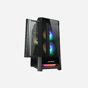 COUGAR Gaming CGR-5ZD1B-RGB Midi Tower Noir (ATX/EATX/micro ATX/Mini-ITX) - 2x140mm Avant, 1x120mm Arrière, USB 3.2 Gen 1, Verre Trempé - Miniature 2
