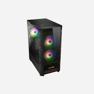 COUGAR Gaming CGR-5ZD1B-RGB Midi Tower Noir (ATX/EATX/micro ATX/Mini-ITX) - 2x140mm Avant, 1x120mm Arrière, USB 3.2 Gen 1, Verre Trempé - Miniature 3
