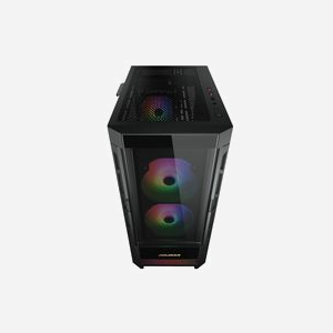 COUGAR Gaming CGR-5ZD1B-RGB Midi Tower Noir (ATX/EATX/micro ATX/Mini-ITX) - 2x140mm Avant, 1x120mm Arrière, USB 3.2 Gen 1, Verre Trempé - Miniature 5