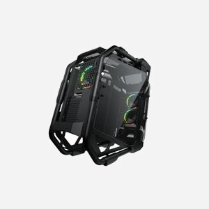 COUGAR Gaming CGR-5LMSB : Boîtier PC Midi Tower Noir, ATX/EATX, 2x120mm avant, 1x120mm arrière, USB 3.2 Gen1/Gen2, Vitre trempée, Éclairage RGB - Miniature 2