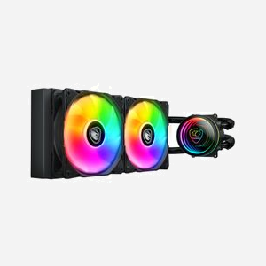 COUGAR Gaming Poseidon Elite ARGB 240 Refroidisseur liquide AIO, Socket LGA 1150-1851 & AM2-AM5, 2x120mm 500-2200 RPM, 62.53 CFM, 2.4 mmH2O, Noir - Miniature 2
